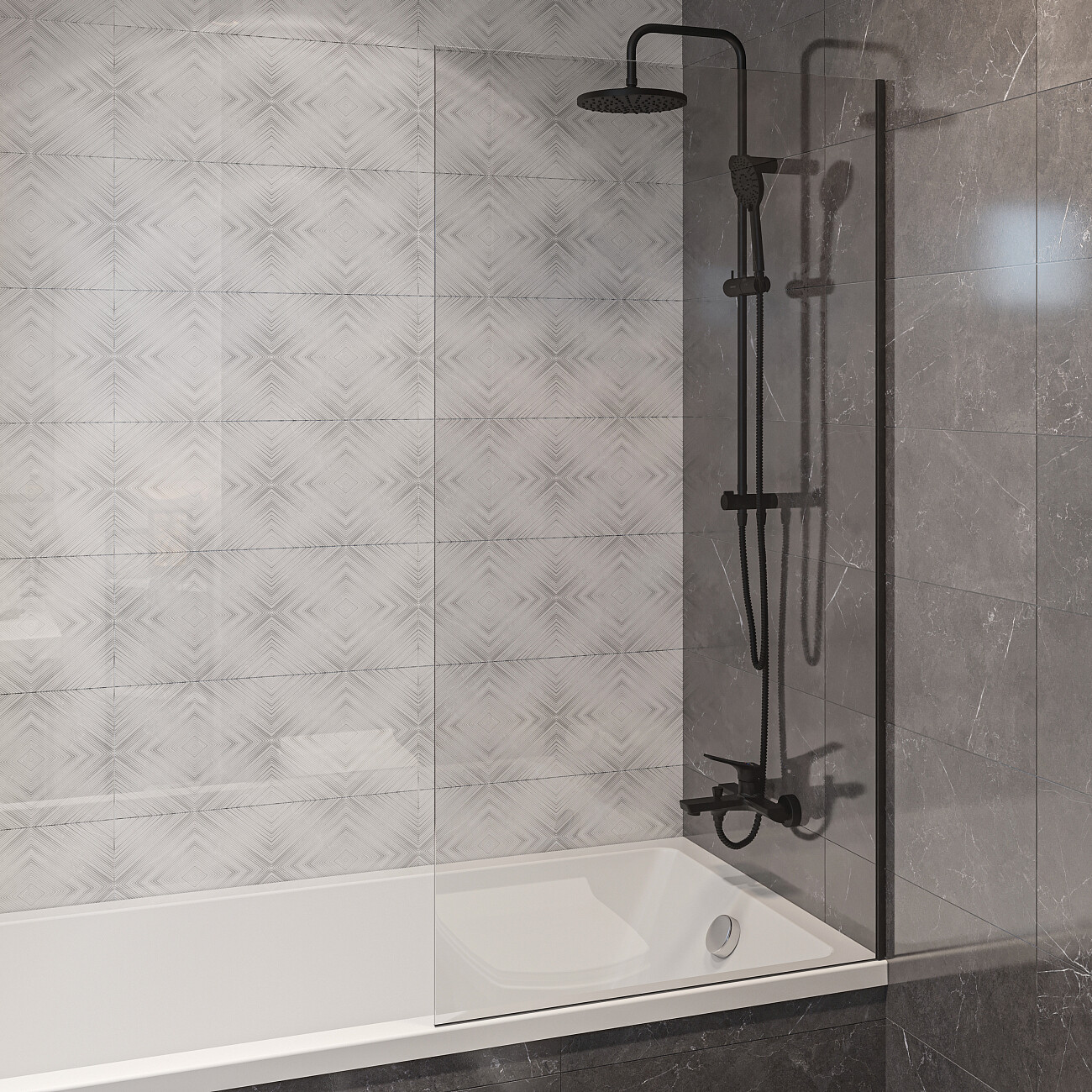 Ванна акриловая с каркасом и экраном 180х80 см белая Stworki "Карлстад" HWKAA-180-080W-A - изображение 7