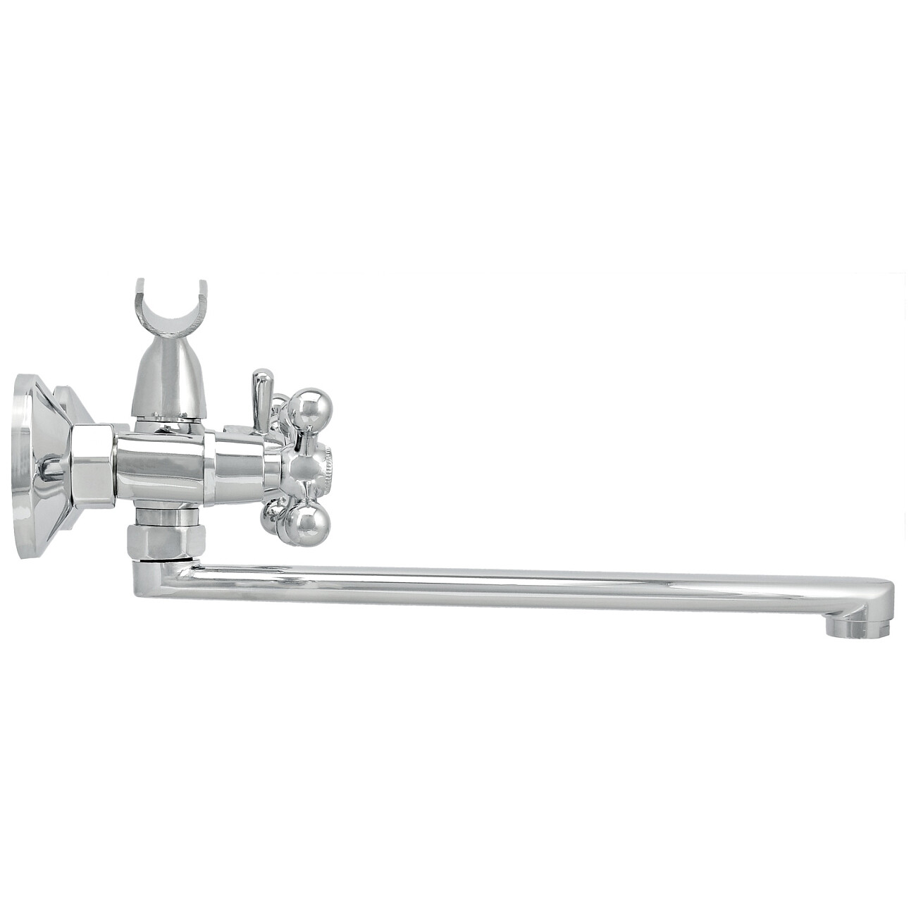 Смеситель для ванны двухвентильный с душевым гарнитуром хром Juguni Aquarius JGN0140-B 0402.656A - изображение 9