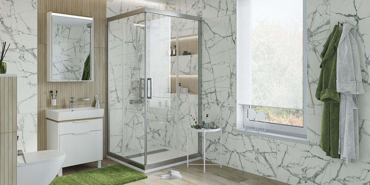 Душевой уголок квадратный 110x110 см хром Stworki "Дублин" 3GW097TTKK000 - изображение 10