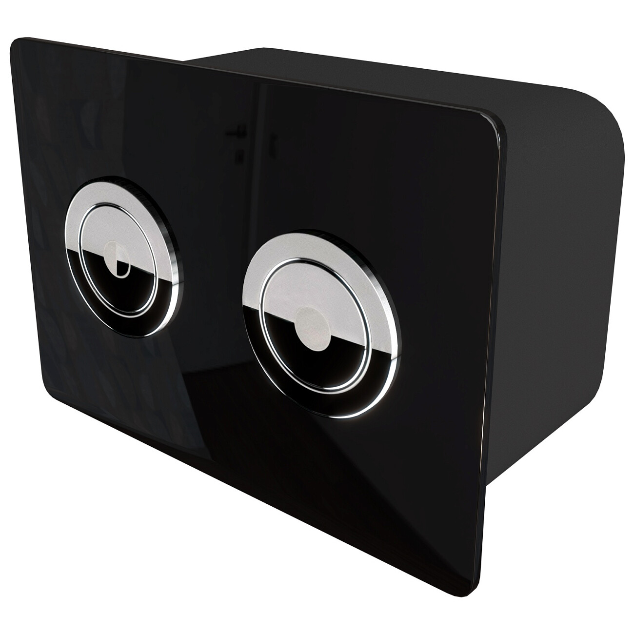 Кнопка смыва пневматическая для инсталляции 12х17 см черная, хром Point "Венера"PN44072BC - изображение 3