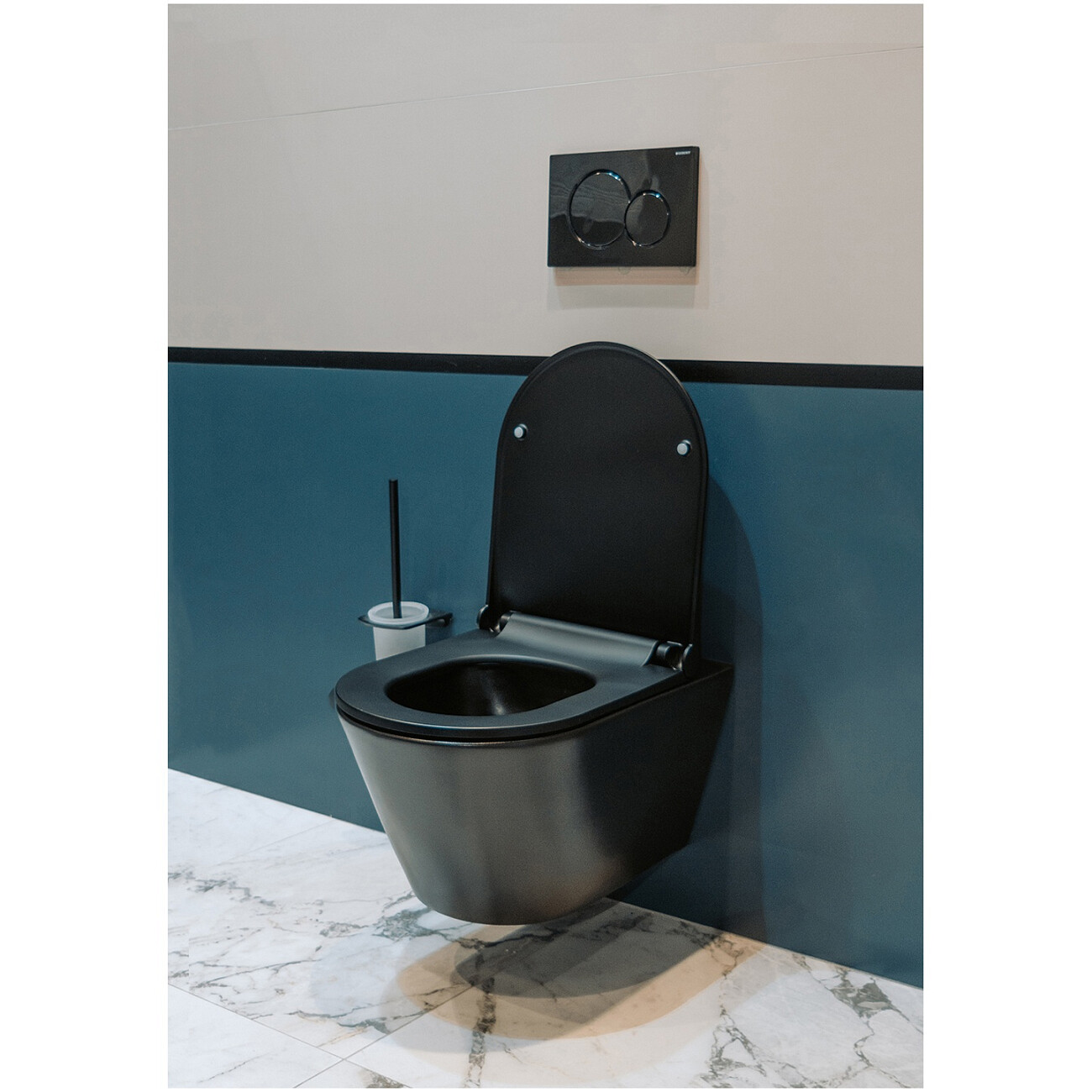 Унитаз подвесной черный Creto Logan L3 1003-002-L3BlMat с инсталляцией Creto Premium 2.0 INST-CR-2.0 - изображение 12