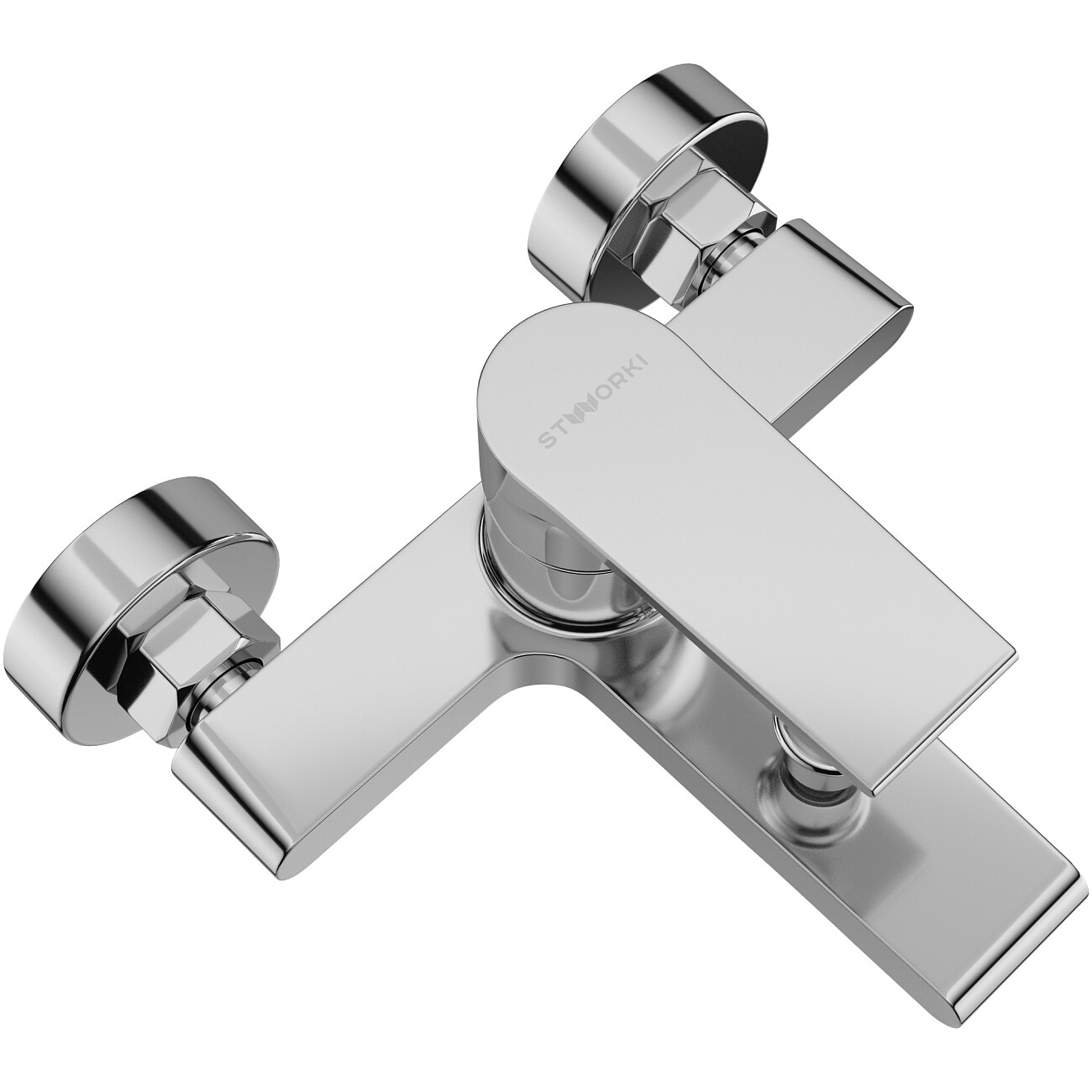 Смеситель для ванны с душем настенный хром Stworki "Колдинг" S32100CR - изображение 7