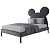 Кровать двуспальная 160х200 черная Mickey Mouse