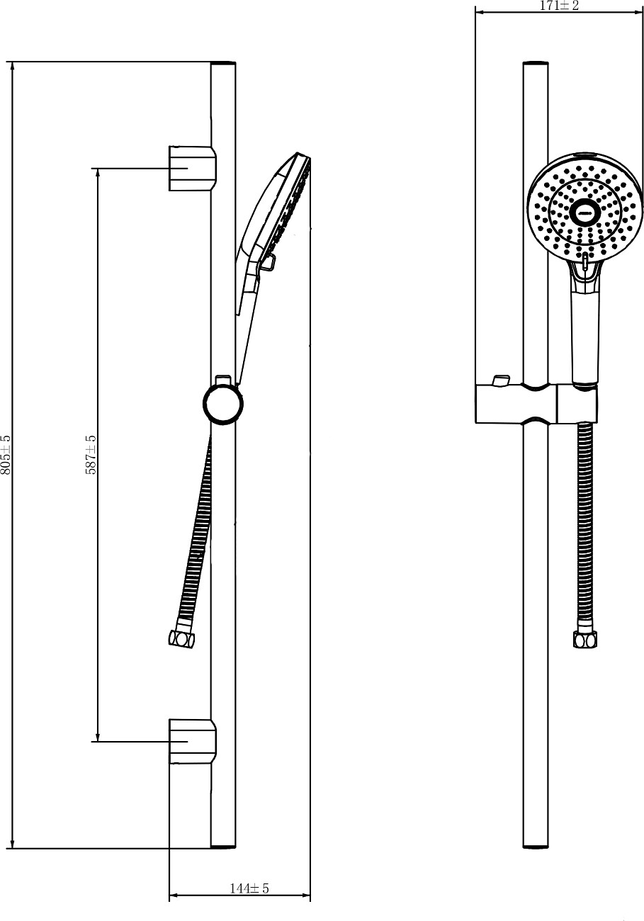 Душевая стойка с держателем хром Stworki "Хельсинки" S178014-2B02-3 - изображение 6