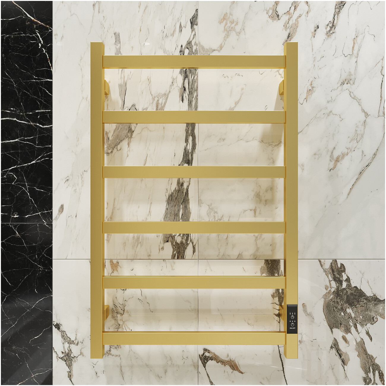 Полотенцесушитель электрический 80х50 см золотой Ewrika "Пенелопа" КВ6 4657819950529 - изображение 7