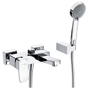 Смеситель для ванны с душевым гарнитуром хром Wasserkraft Aller 1061