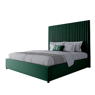 Кровать двуспальная 180х200 зеленая Mora