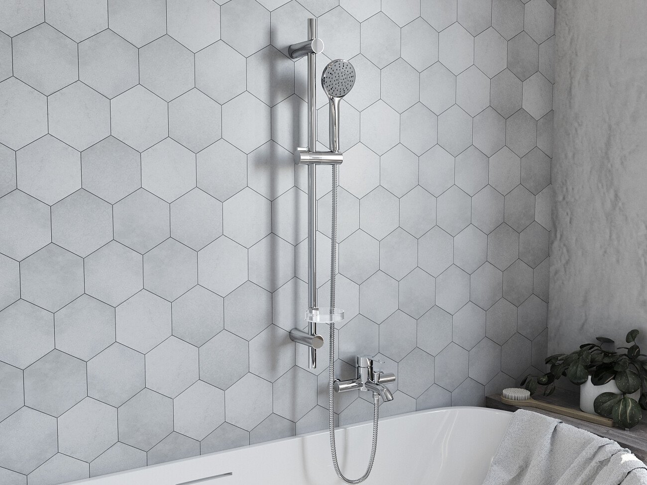 Душевой комплект хром Stworki "Дублин" HFDB91000 со смесителем "Стокгольм" HFSG10000 - изображение 7