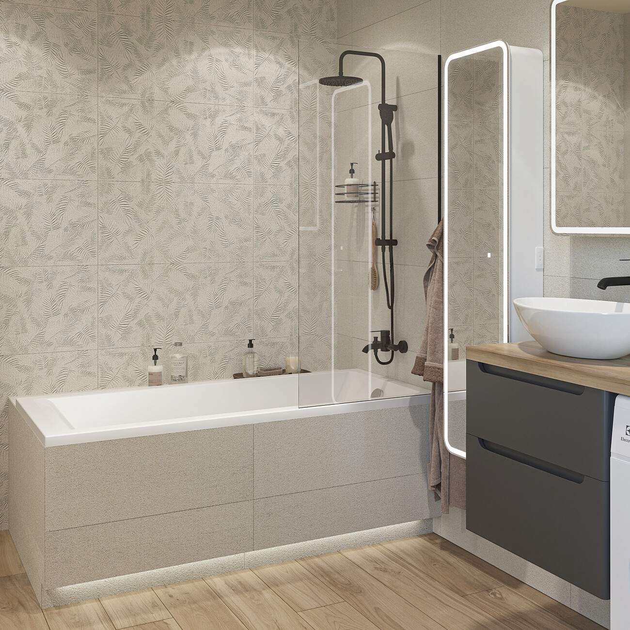 Ванна акриловая 170х75 см белая Stworki "Карлстад" HWKAA-170-075W-A, HWKAA-170-075W-R - изображение 5