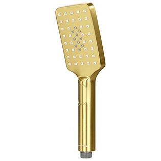 Лейка для ручного душа прямоугольная с 3 режимами 8х10 см золотая Wasserkraft A201