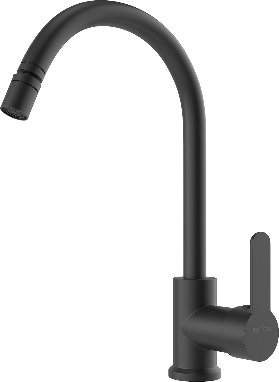Смеситель для кухни черный Mega City MG-ZRV102-b - изображение 8