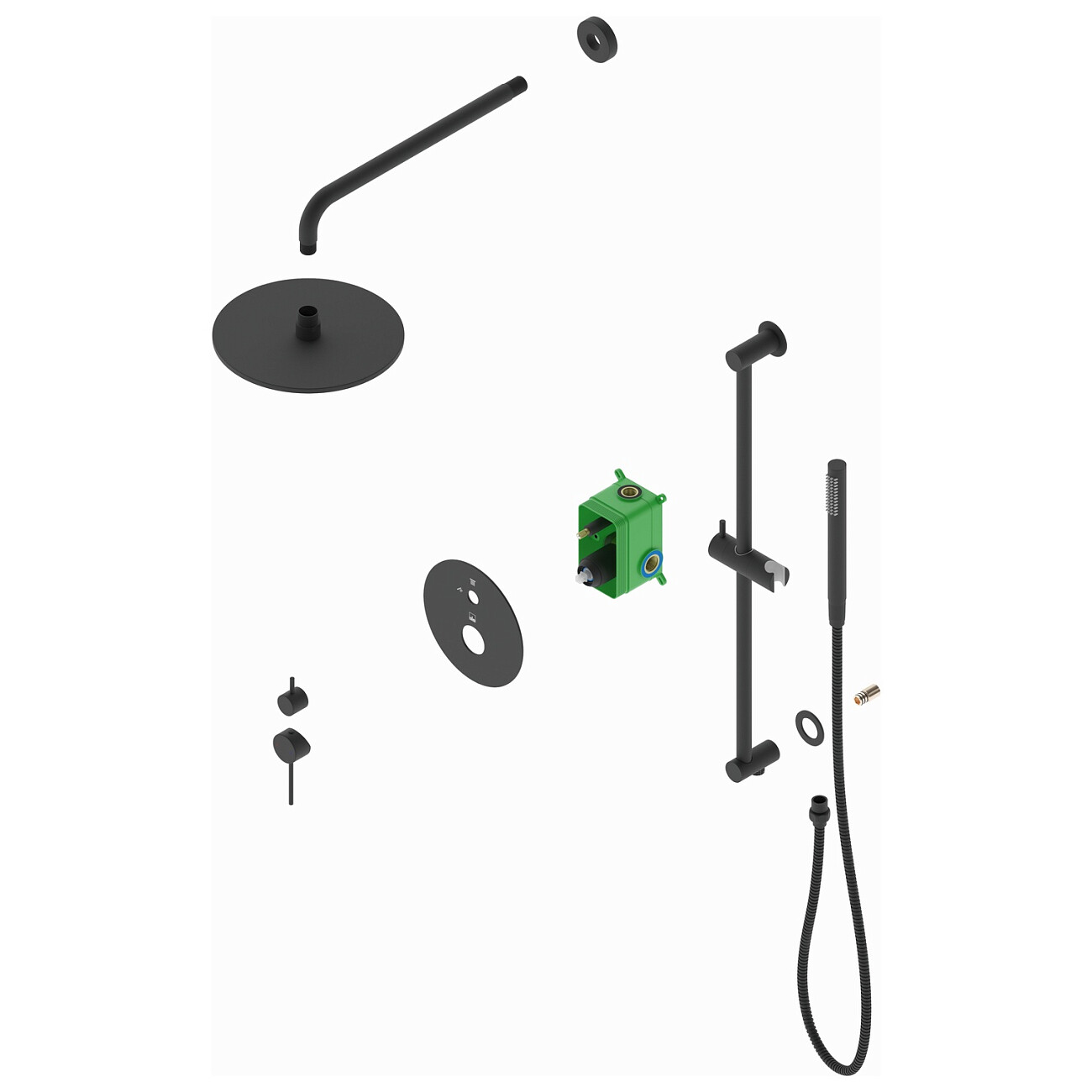 Душевой комплект встроенный черный Timo Saona SX-2309-03SM - изображение 3