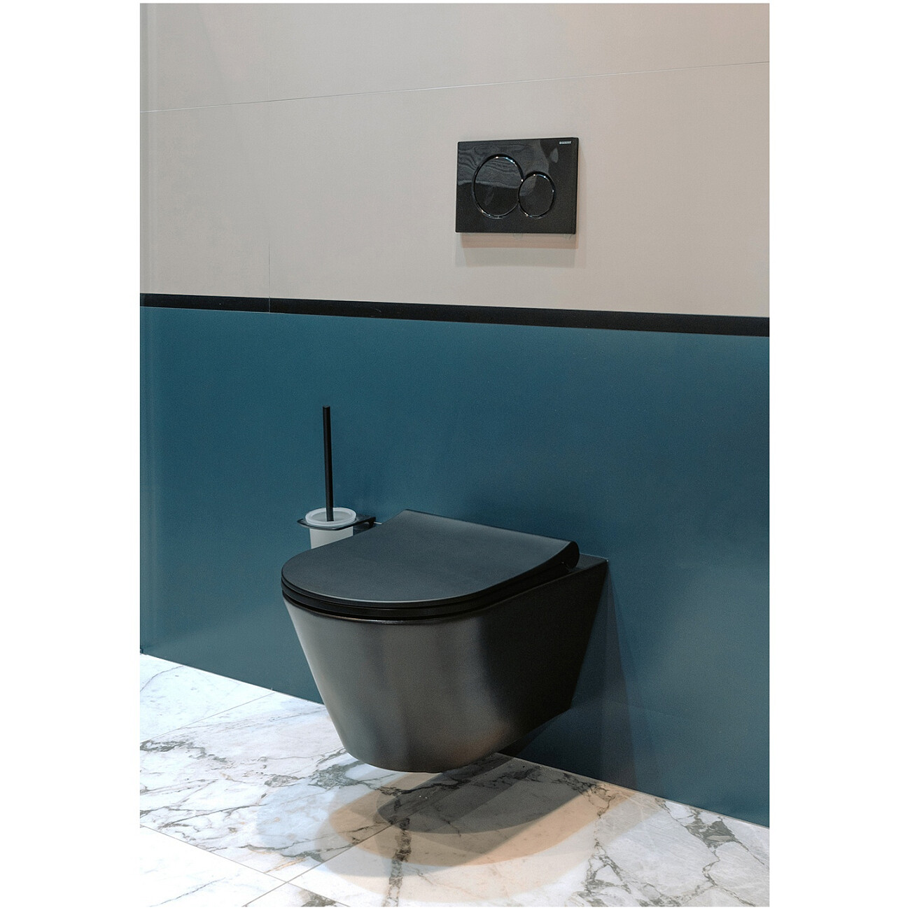 Унитаз подвесной безободковый черный Creto Logan L3 1003-002-L3BlMat - изображение 12