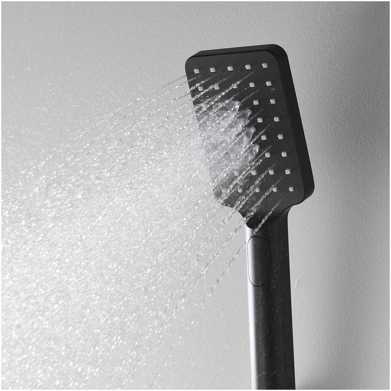 Лейка для ручного душа прямоугольная с 3 режимами 8х10 см черная Wasserkraft A130 - изображение 2