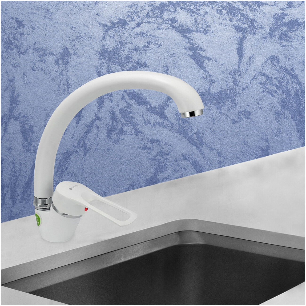 Смеситель для кухни однорычажный белый Juguni Luxe Capella 0402.449 - изображение 4