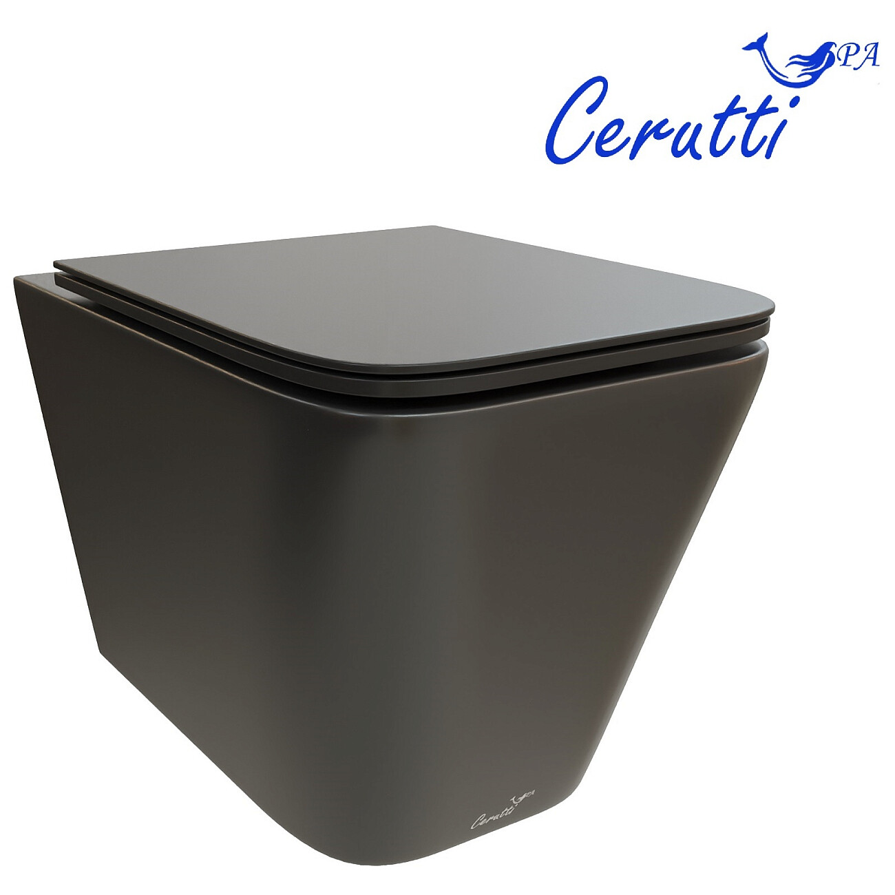 Унитаз подвесной безободковый черный матовый Cerutti SPA Maiella Aria MB CT9163 - изображение 10