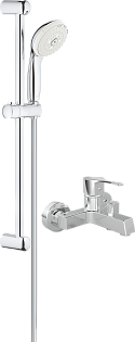 Душевой комплект со смесителем для ванны хром Mega Sun MG-SUN01 Grohe Tempesta New 27794001