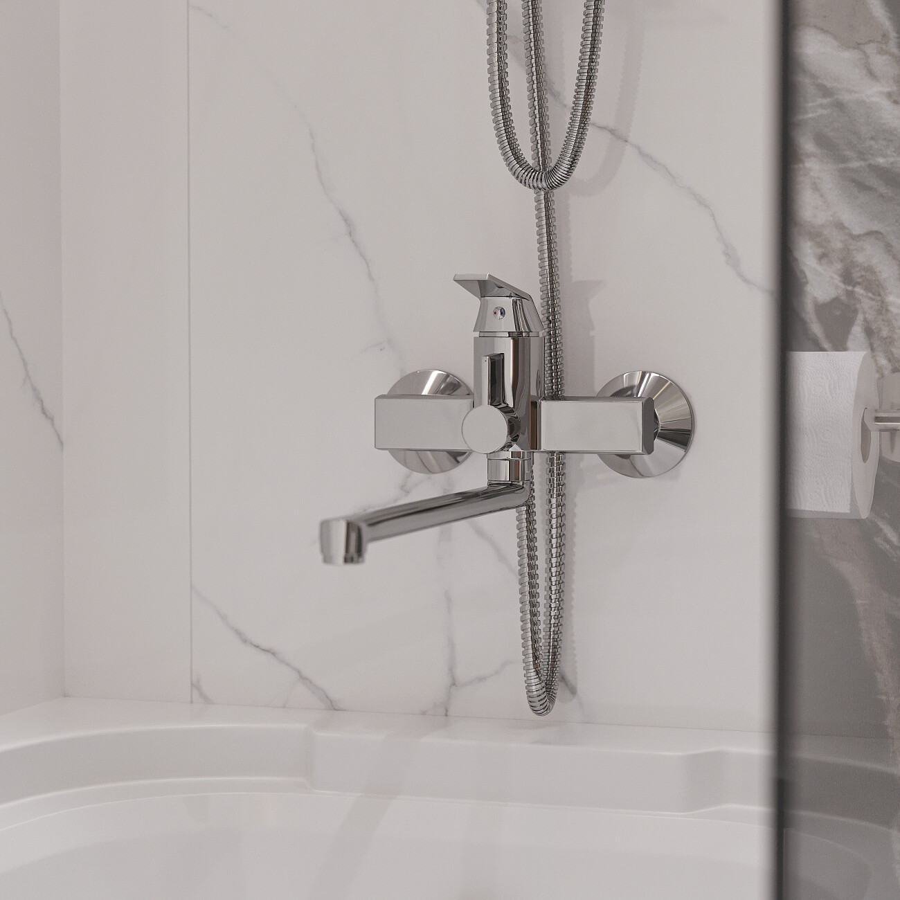 Смеситель универсальный хром Diwo "Смоленск" SM-04cr - изображение 2