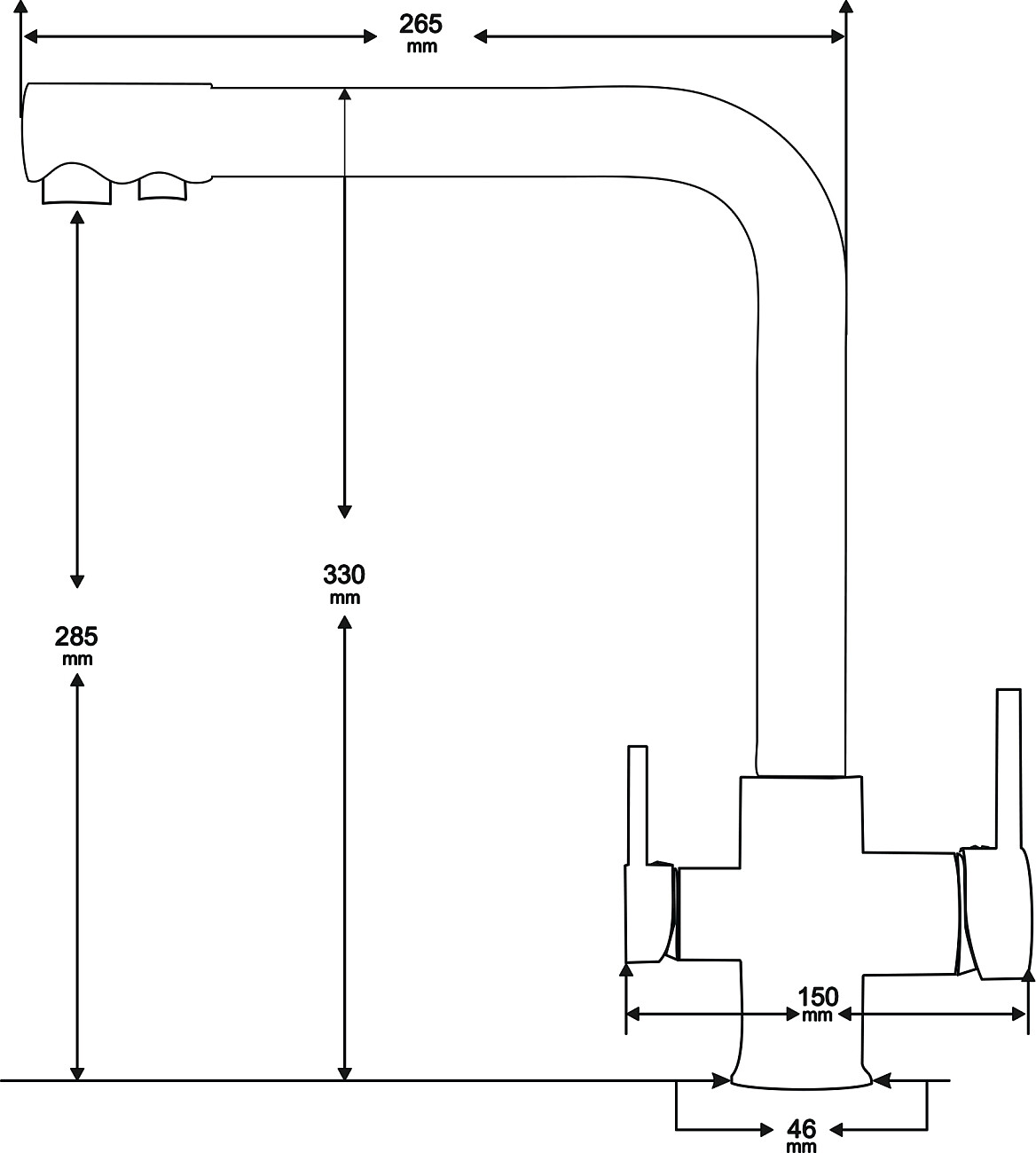 Смеситель для кухни с изливом для фильтрованной воды хром Mega Life MG-TK05 - изображение 3