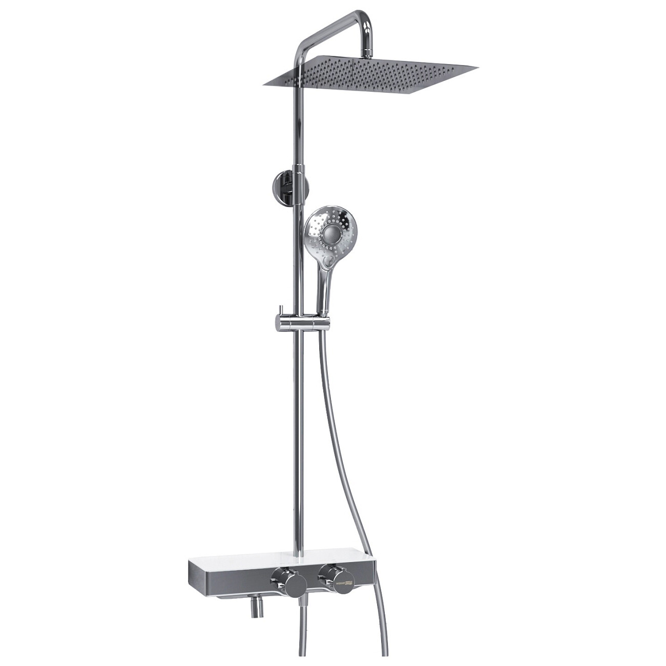 Душевой комплект с верхним душем и лейкой хром Wasserkraft A113.118.101.CH Thermo - изображение 3