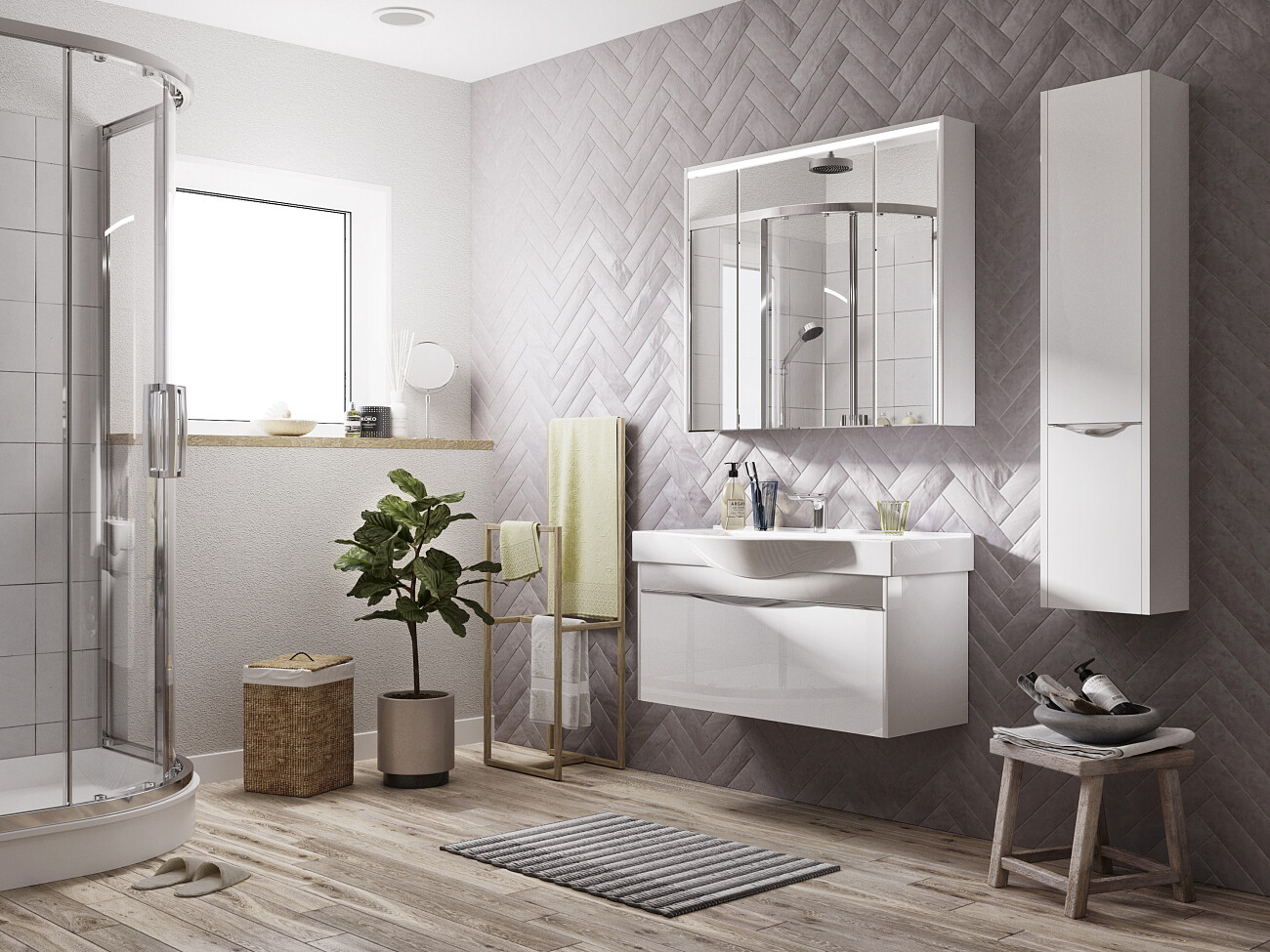 Раковина мебельная фарфоровая 100 см белая Stworki "Беверли" - изображение 6