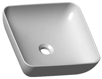 Раковина накладная квадратная керамическая белая Ravak Uni 380 B Slim XJX01138001