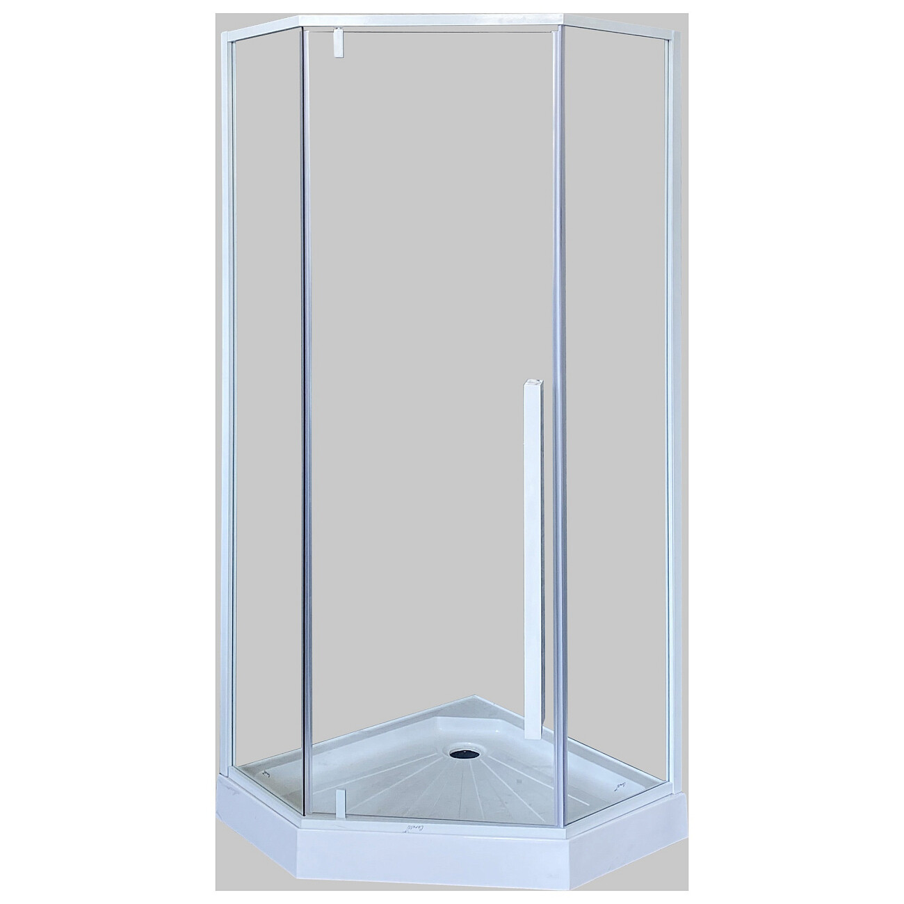 Душевой уголок пятиугольный 90x90 см белый матовый Cerutti SPA C3AW - изображение 3