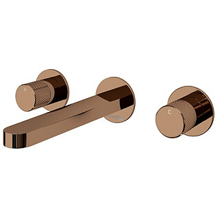 Смеситель для раковины встраиваемый из латуни розовое золото Wasserkraft 8845