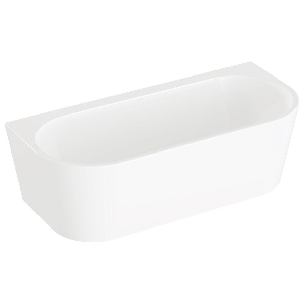 Ванна акриловая приставная овальная с ножками и сифоном 180х80 см белая Vitra Geo 65420006000 - изображение 1