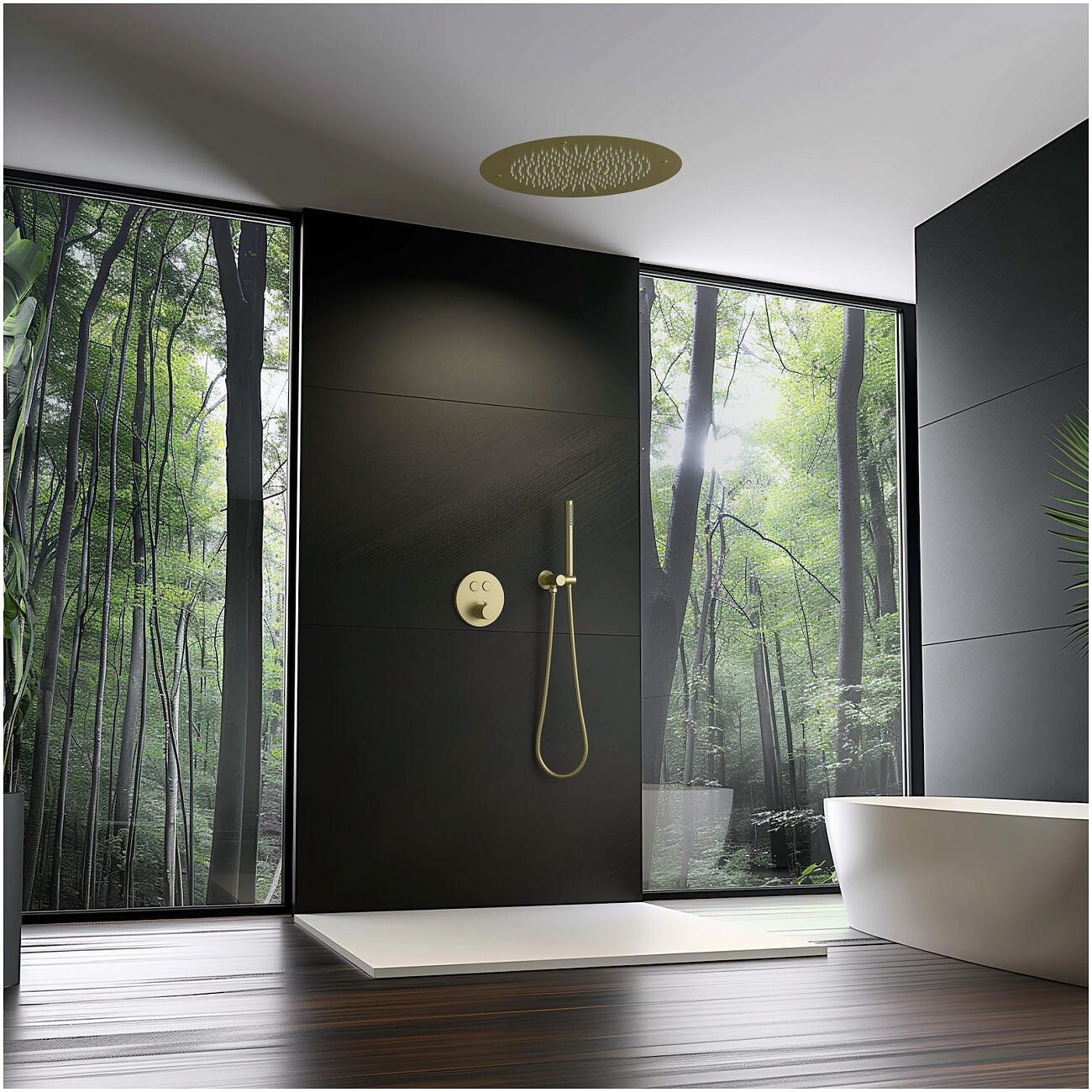 Душевая система встроенная с термостатом золото матовое Timo Saona SX-2370-17SM - изображение 2