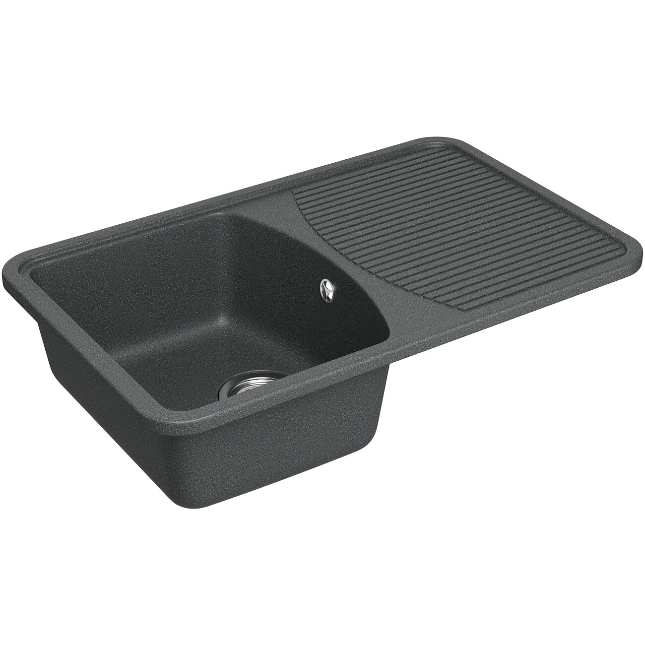 Мойка кухонная из искусственного мрамора антрацит Domaci "Парма" 76-47-225 - изображение 5