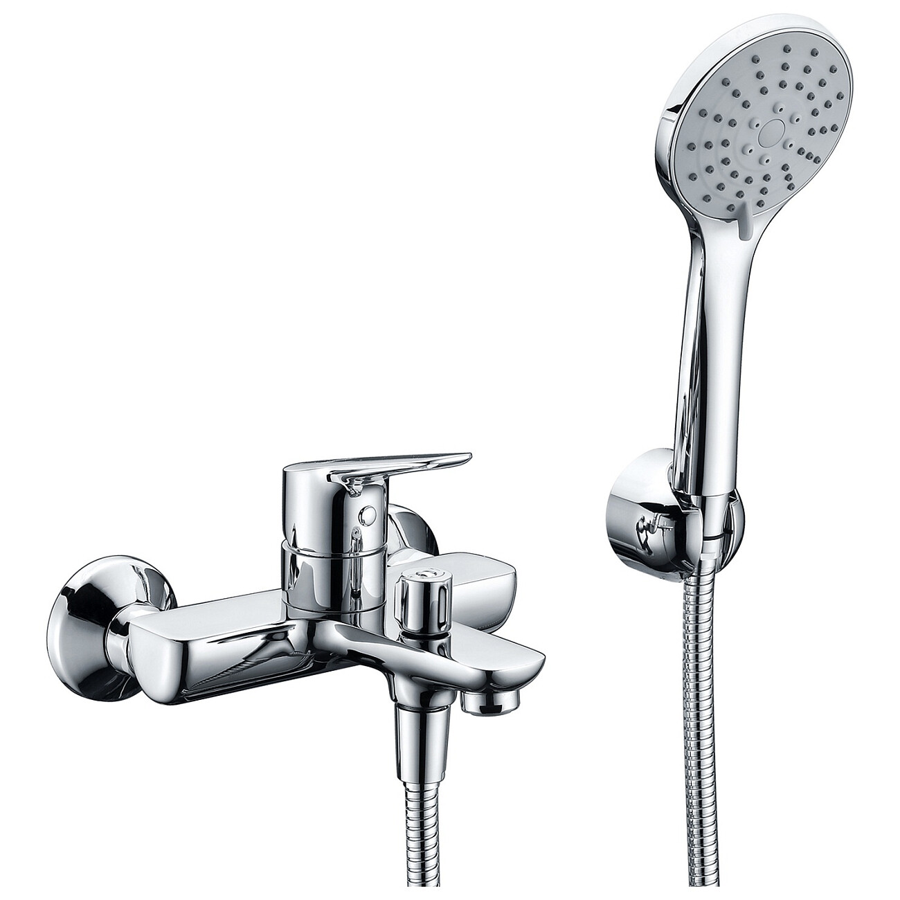 Душевой комплект с лейкой и коротким изливом хром Wasserkraft Lippe 4501 - изображение 3