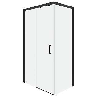 Душевой уголок прямоугольный левый 80x110 см черный Cerutti SPA Vito 110B-L
