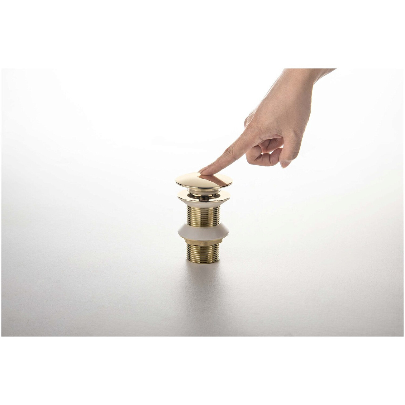 Донный клапан для раковины клик-клак полированное золото Aquatek AQ6003PG - изображение 3