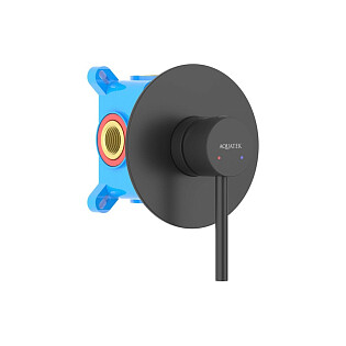 Смеситель для душа встраиваемый однорычажный черный Aquatek &quot;Европа&quot; AQ1366MB