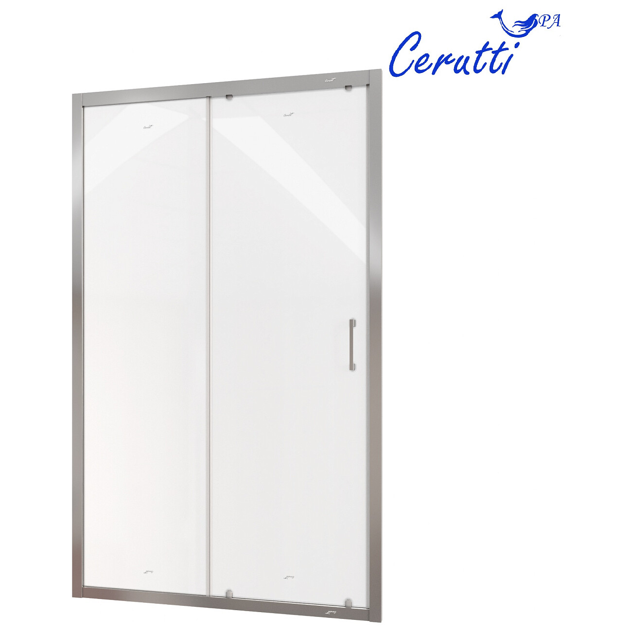 Дверь душевая в нишу 120х195 см прозрачная, хром Cerutti SPA GLORIA D120 - изображение 2