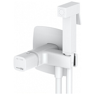 Гигиенический душ с встраиваемым смесителем белый Wasserkraft Saale 9538