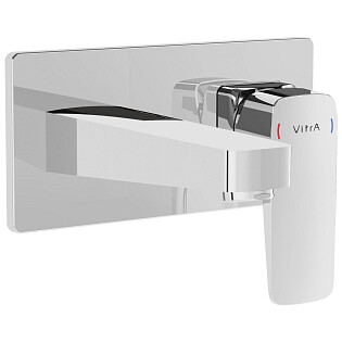 Смеситель для раковины встраиваемый однорычажный хром Vitra Root Square A42738EXP