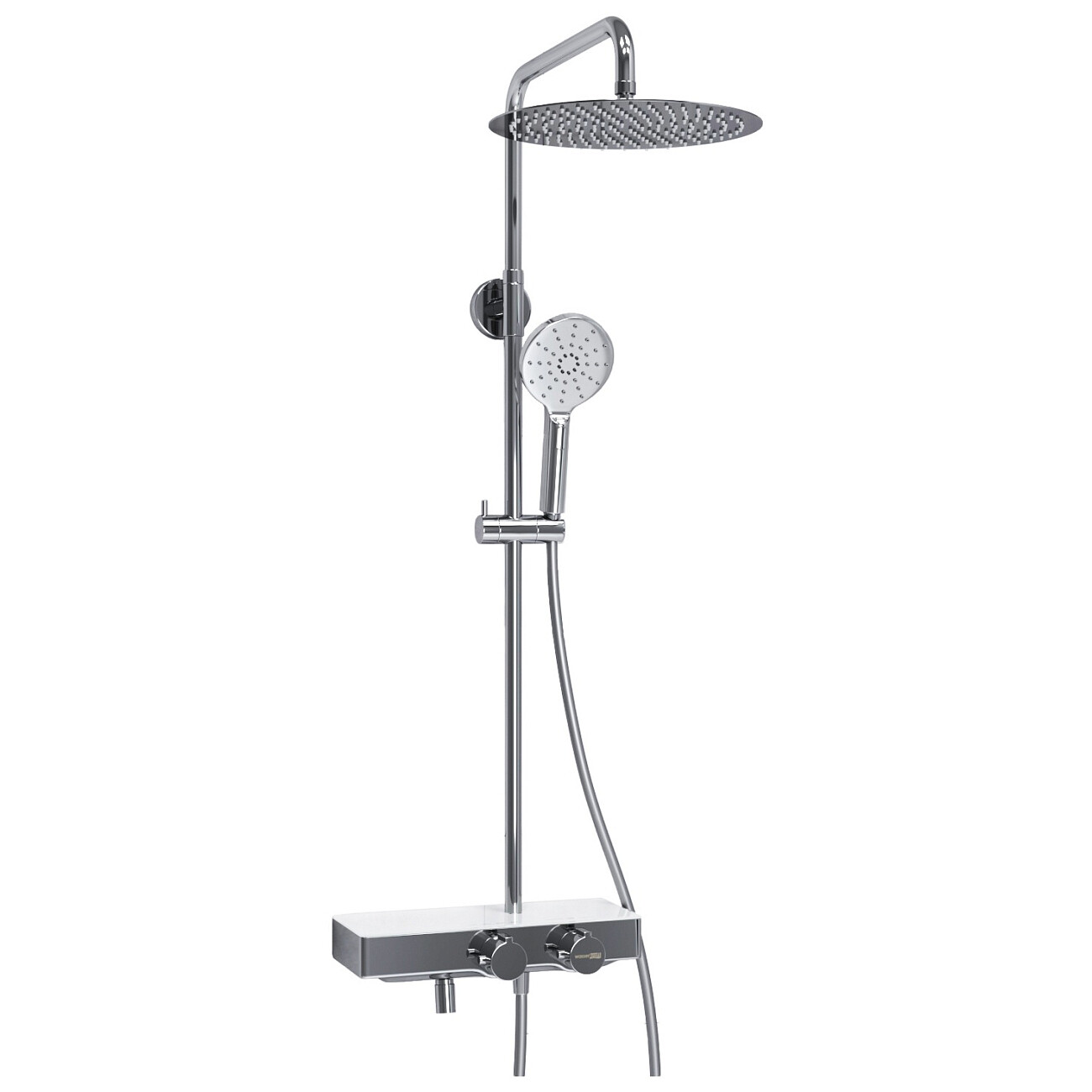 Душевой комплект с верхним душем и лейкой хром Wasserkraft A113.116.127.CH Thermo - изображение 3