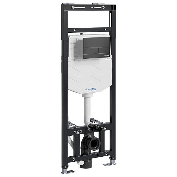Инсталляция для унитаза с кнопкой смыва черной Wasserkraft Alme 15TLT.010.ME.MB04 - изображение 1