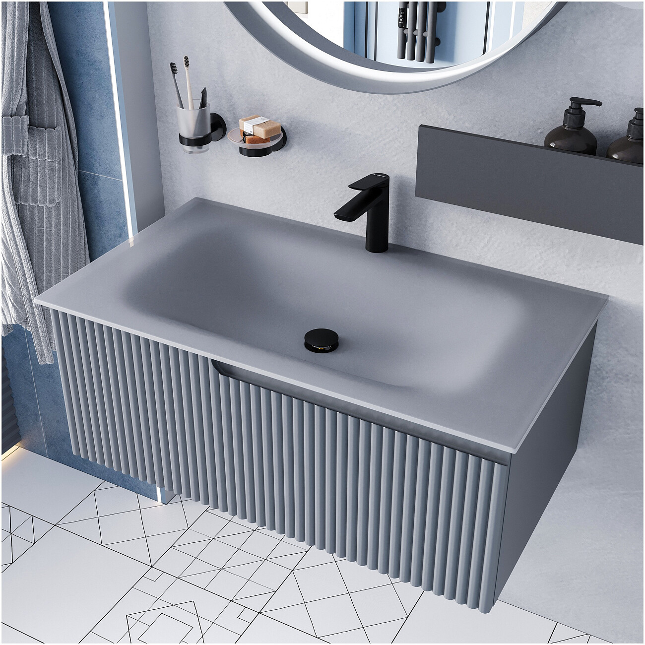 Смеситель для раковины однорычажный черный Stworki "Вирклунд" S05010BK - изображение 6