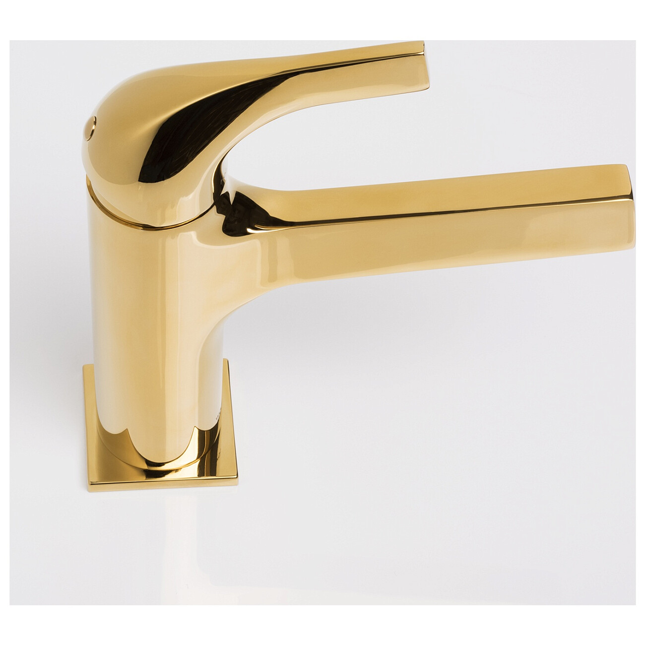 Смеситель для раковины из латуни золотой Wasserkraft 7103 - изображение 5