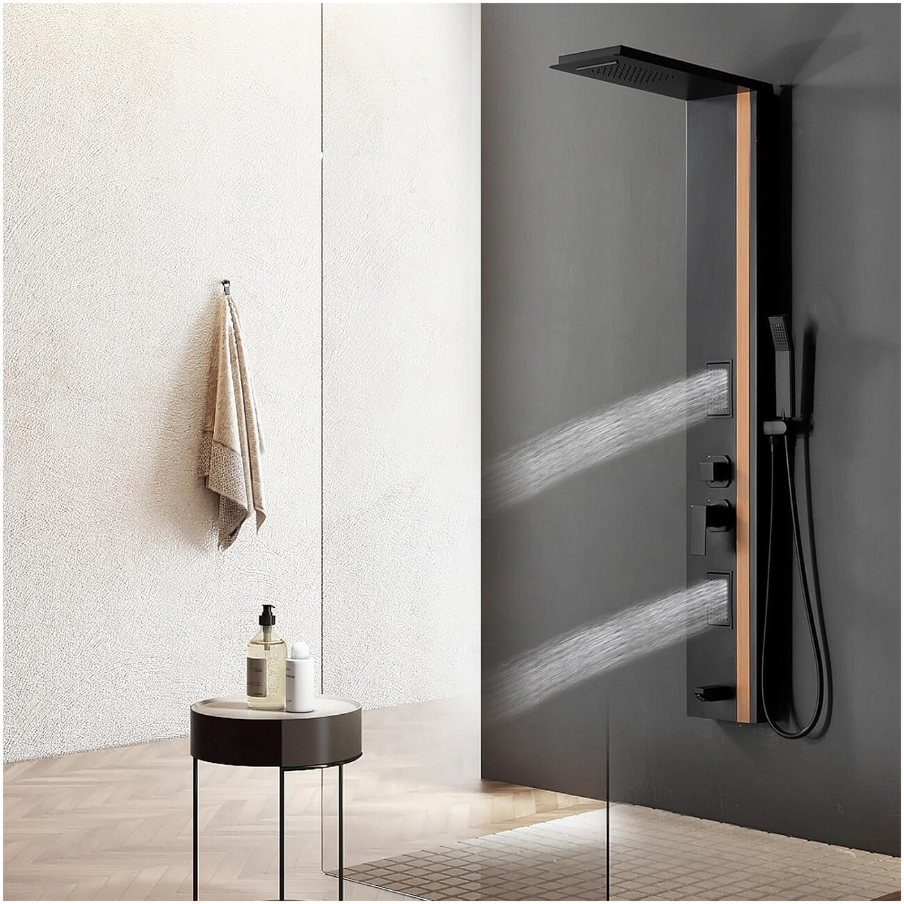 Душевая панель с гидромассажем черная Ceruttispa ROSANNA CT10400 - изображение 9