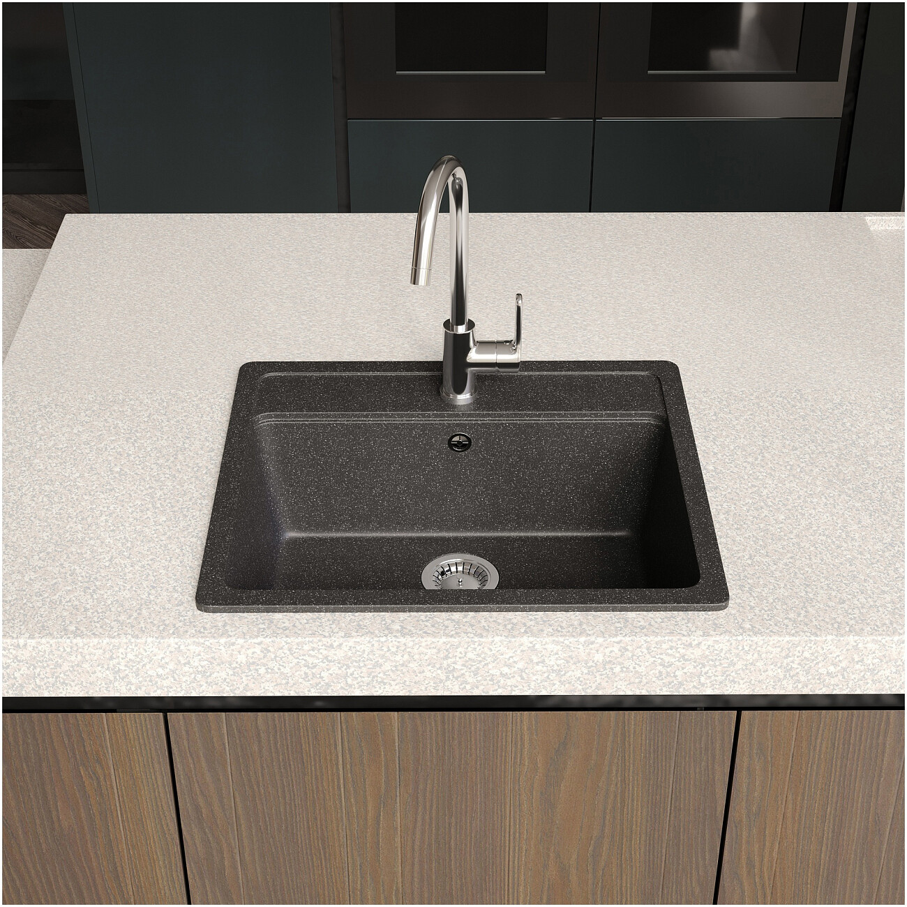 Мойка кухонная антрацит Domaci "Болонья" М-09-007 - изображение 7