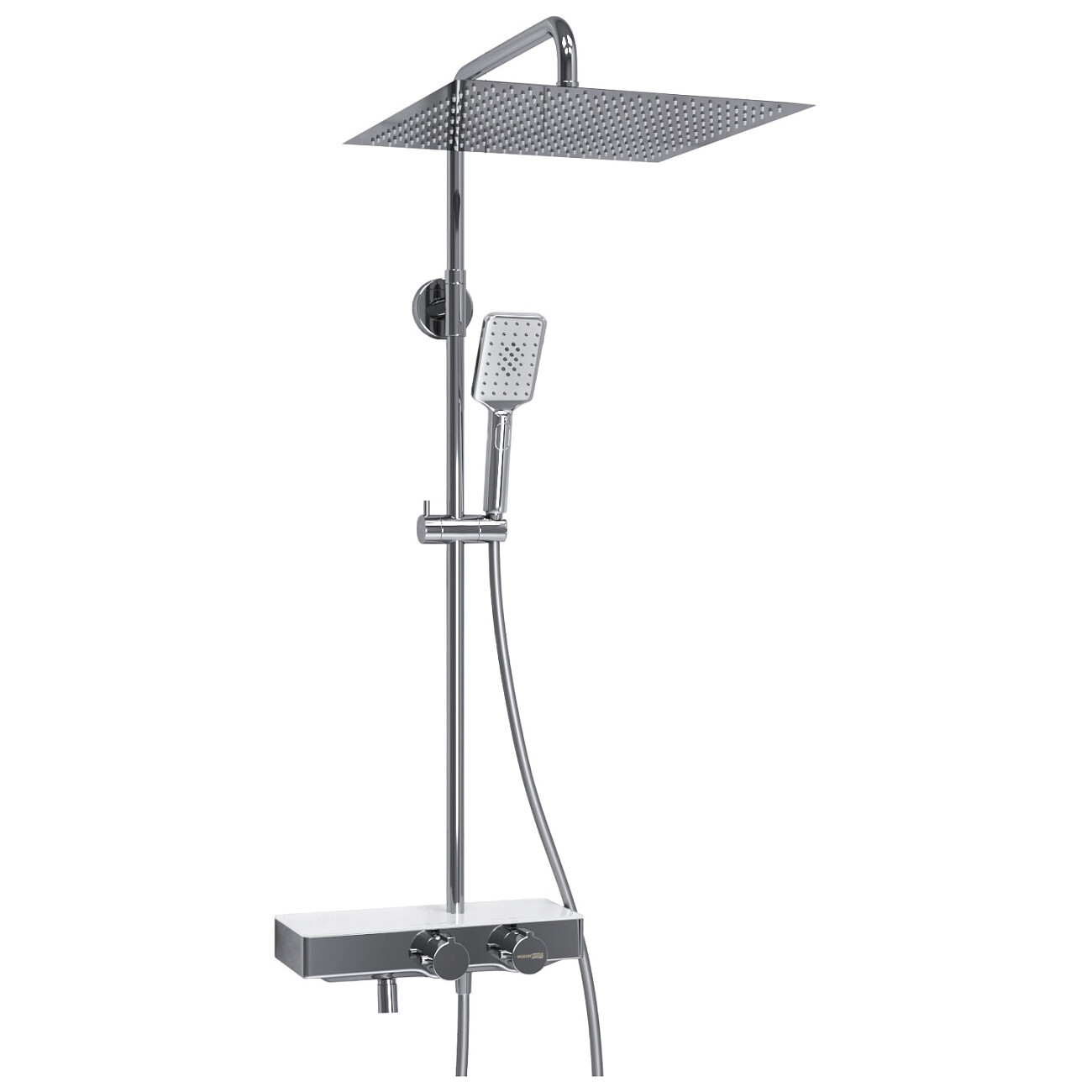 Душевой комплект с верхним душем и лейкой хром Wasserkraft A113.119.126.CH Thermo - изображение 3