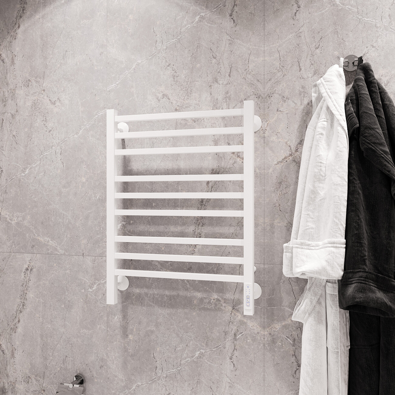 Полотенцесушитель электрический 80х50 см белый Ewrika "Гелла" В9 4670078537560 - изображение 3