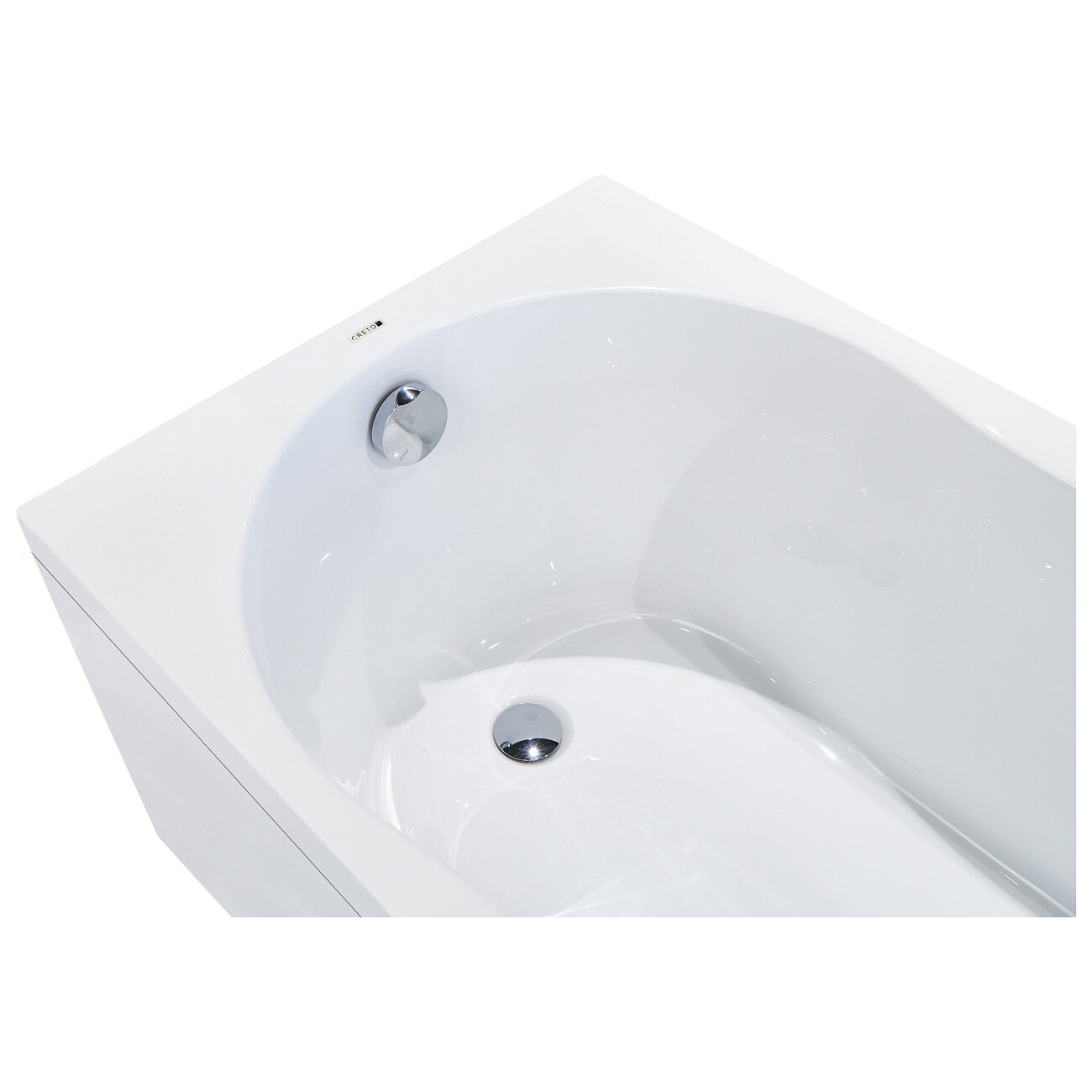 Ванна акриловая прямоугольная 70х170 см белая Creto Alba 244961 - изображение 4