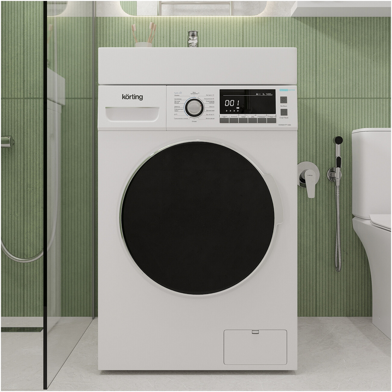 Раковина на стиральную машину 60х60 см белая Diwo "Углич" RnDUL-60 - изображение 5