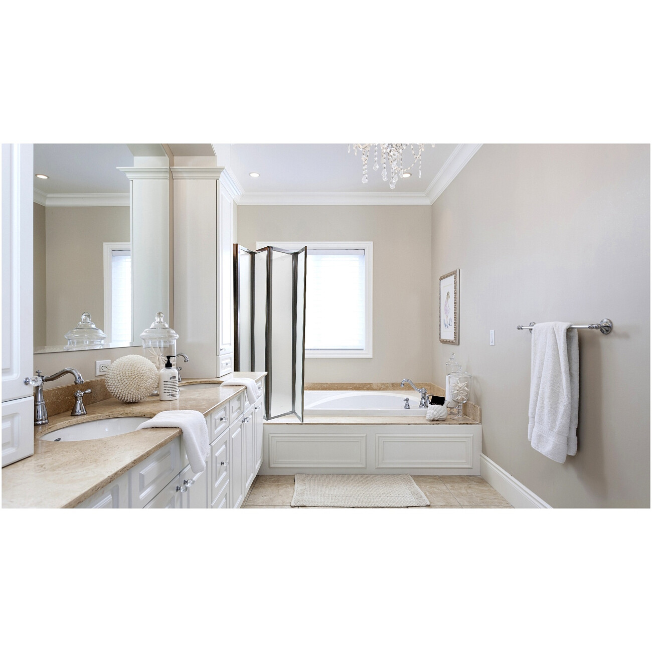 Шторка для ванной 130х140 см матовая, хром Cerutti SPA BOUNA - изображение 11