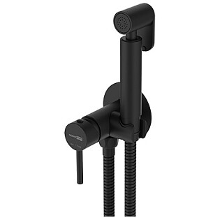 Гигиенический душ со встроенным смесителем для душа и шлангом черный Wasserkraft A70638